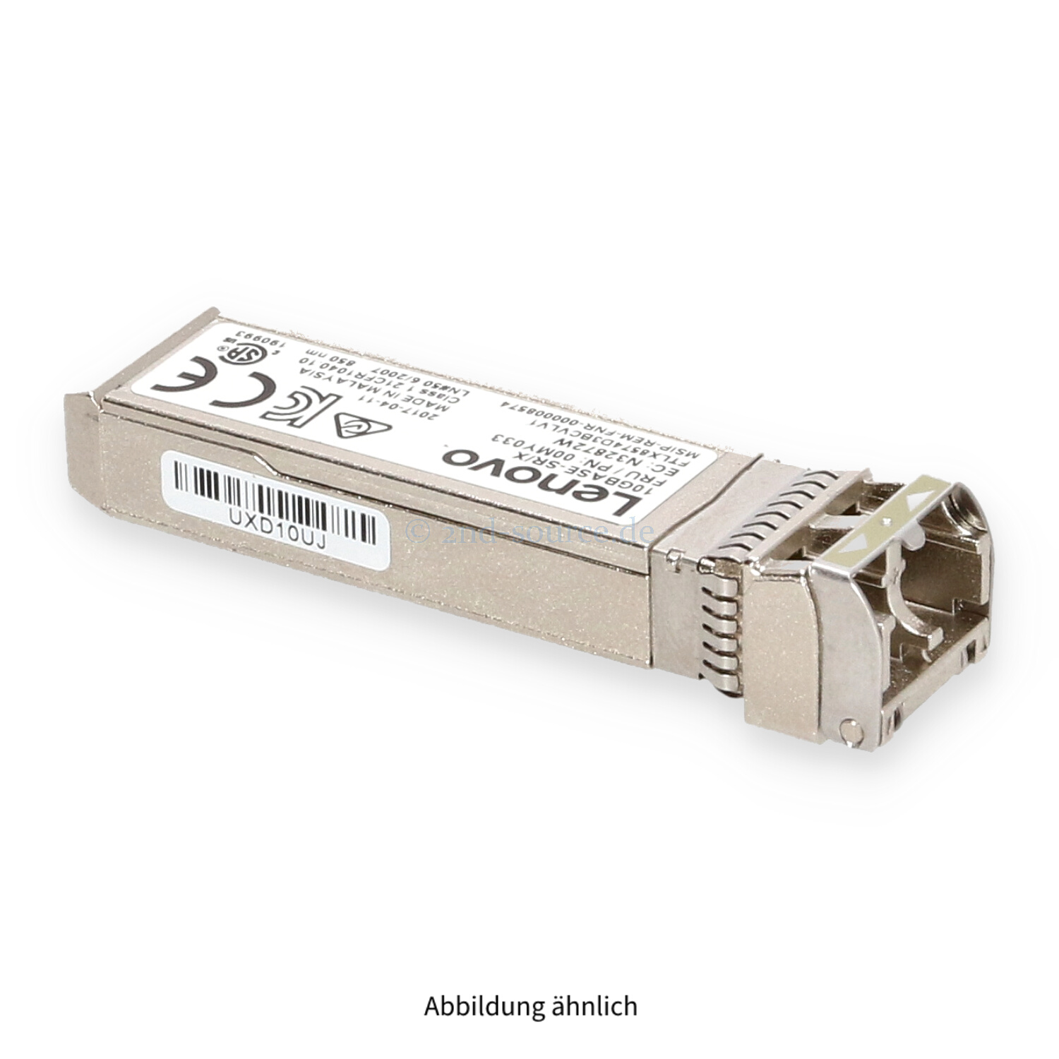 Lenovo 10GBase-SR/SX SFP+ 850nm Short Wave Ethernet Transceiver Module 00MY034 00MY033