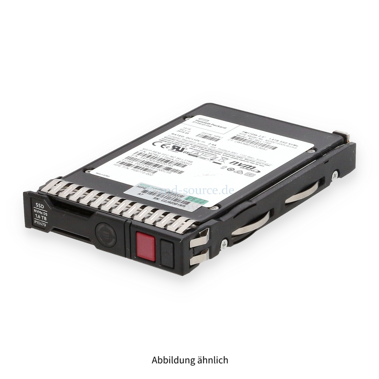 HPE 1.6TB NVMe SFF Mixed Use SC HotPlug SSD P10222-B21 P10470-001