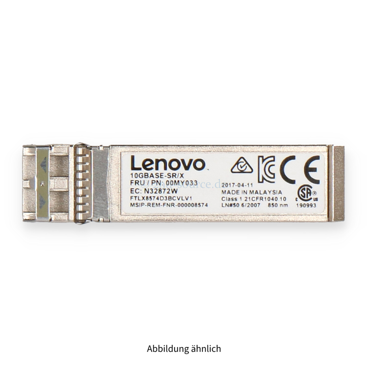 Lenovo 10GBase-SR/SX SFP+ 850nm Short Wave Ethernet Transceiver Module 00MY034 00MY033