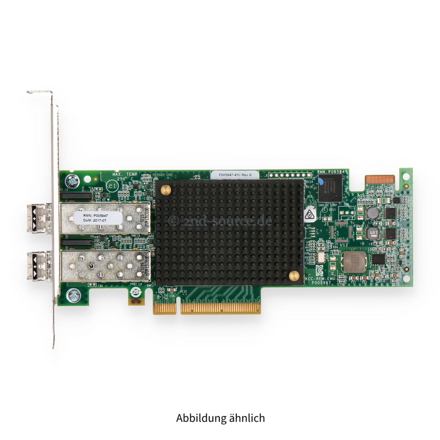 Emulex LightPulse LPE16002 2x 16GB SFP+ Fibre Channel PCIe HBA High Profile P005947-41C