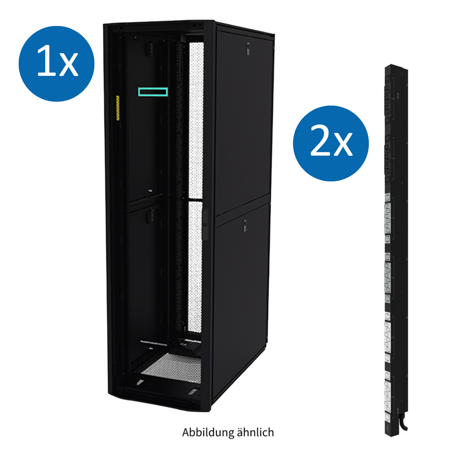 HPE G2 42U 600x1075mm Kitted Advanced Rack + Side Panels inkl. 2x 7.3kVA 32A 36x C13 6x C19 PDU P9K07A 872528-001 P9Q46A