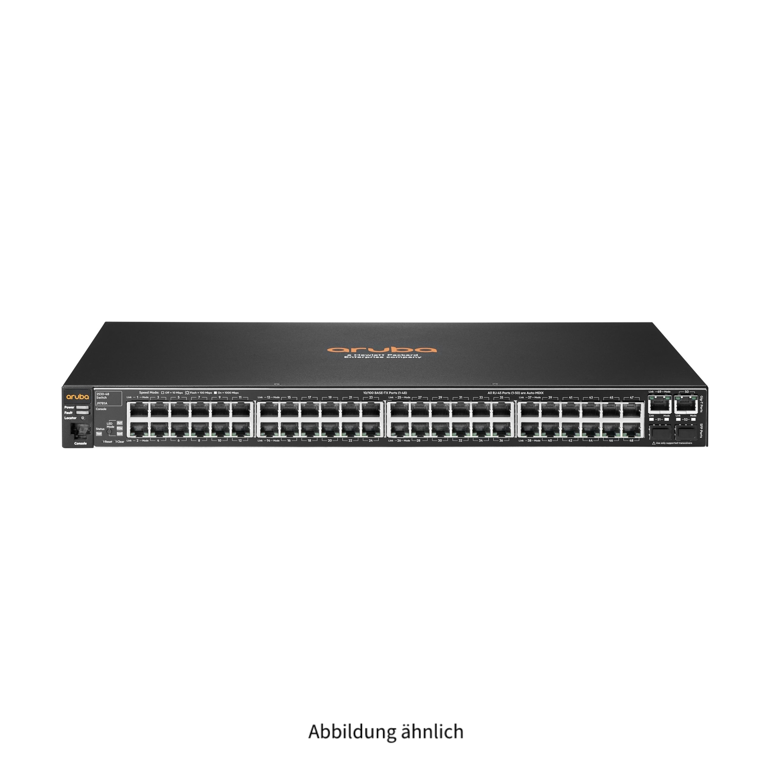 HPE Aruba 2530-48-SFP 48x 10Base-T/100Base-TX 2x 1000Base-T 2x SFP Managed Switch J9781AR