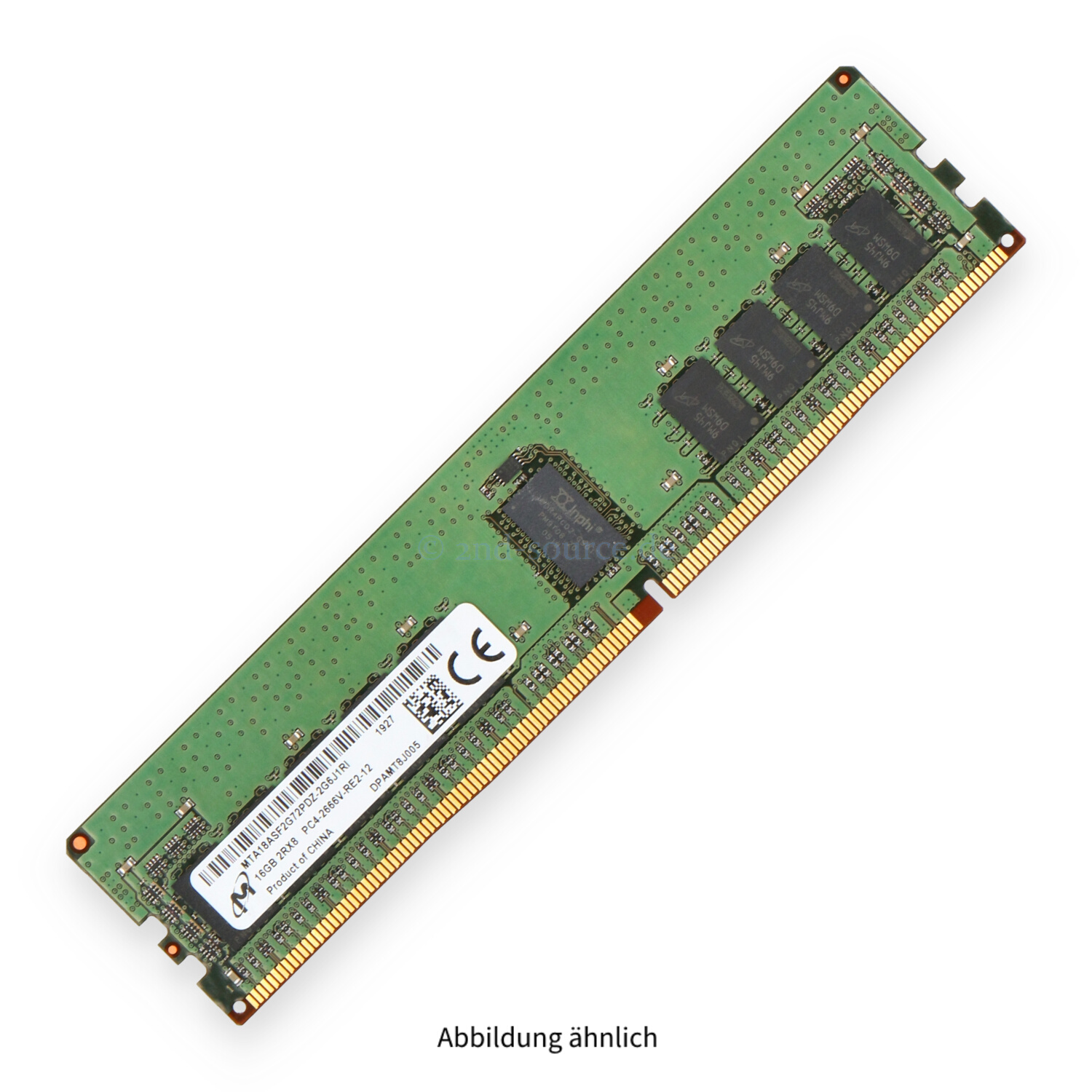 Micron 16GB PC4-21300V-R DIMM Dual Rank x8 (DDR4-2666) Registered ECC MTA18ASF2G72PDZ-2G6J1