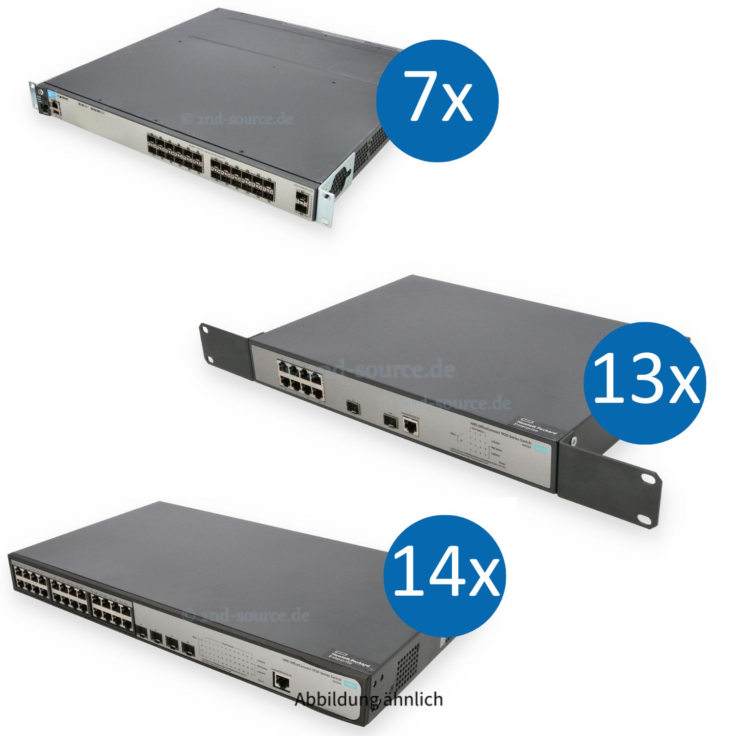 HPE Bundle aus 7x ProCurve E3800 und 27x OfficeConnect 1920