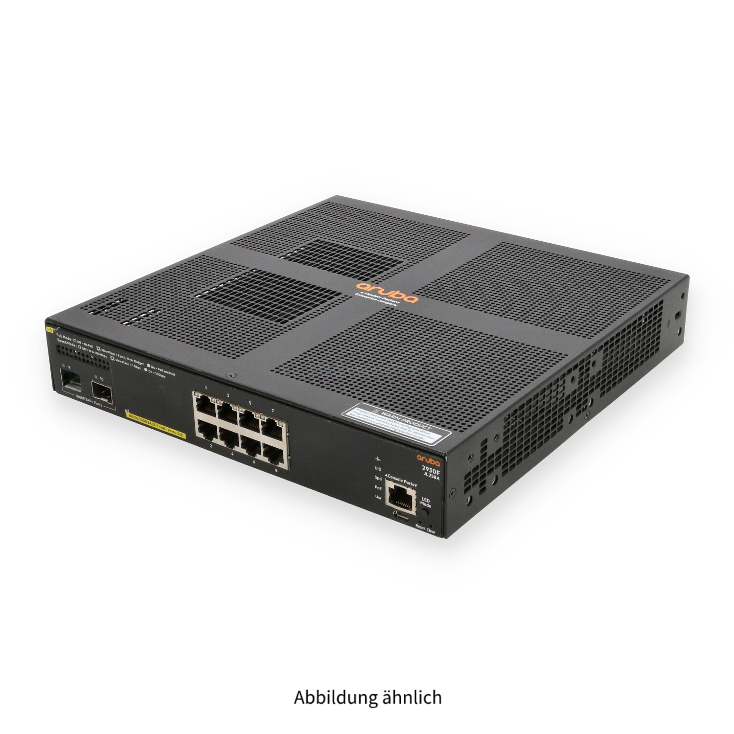 HPE Aruba 2930F 8x RJ-45 1GbE PoE+ 1x SFP+ 10GbE Managed Switch JL258A JL258-61001