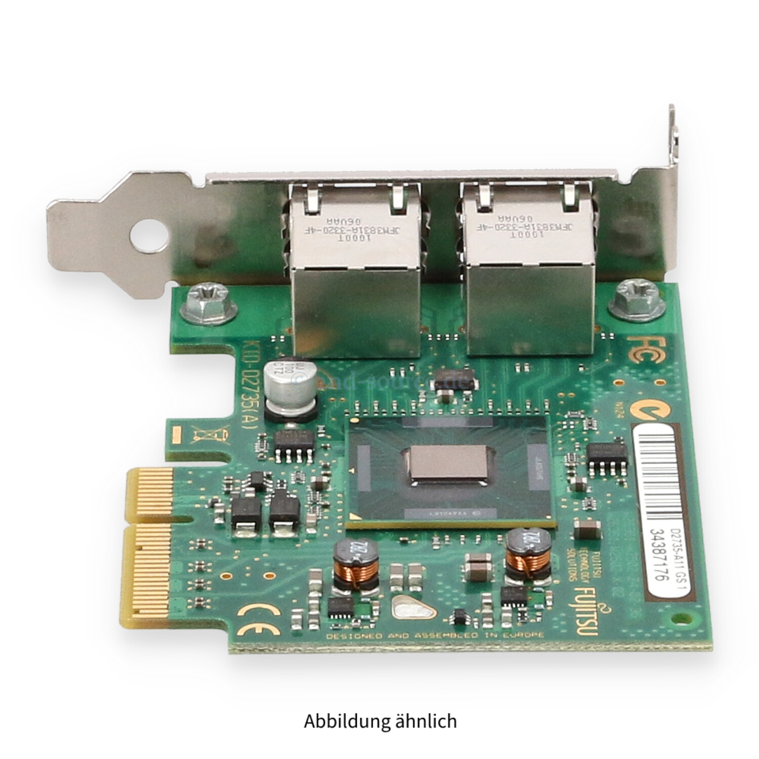 Fujitsu D2735-A12 2x1000Base-T PCIe Server Ethernet Adapter Low Profile S26361-D2735-A12
