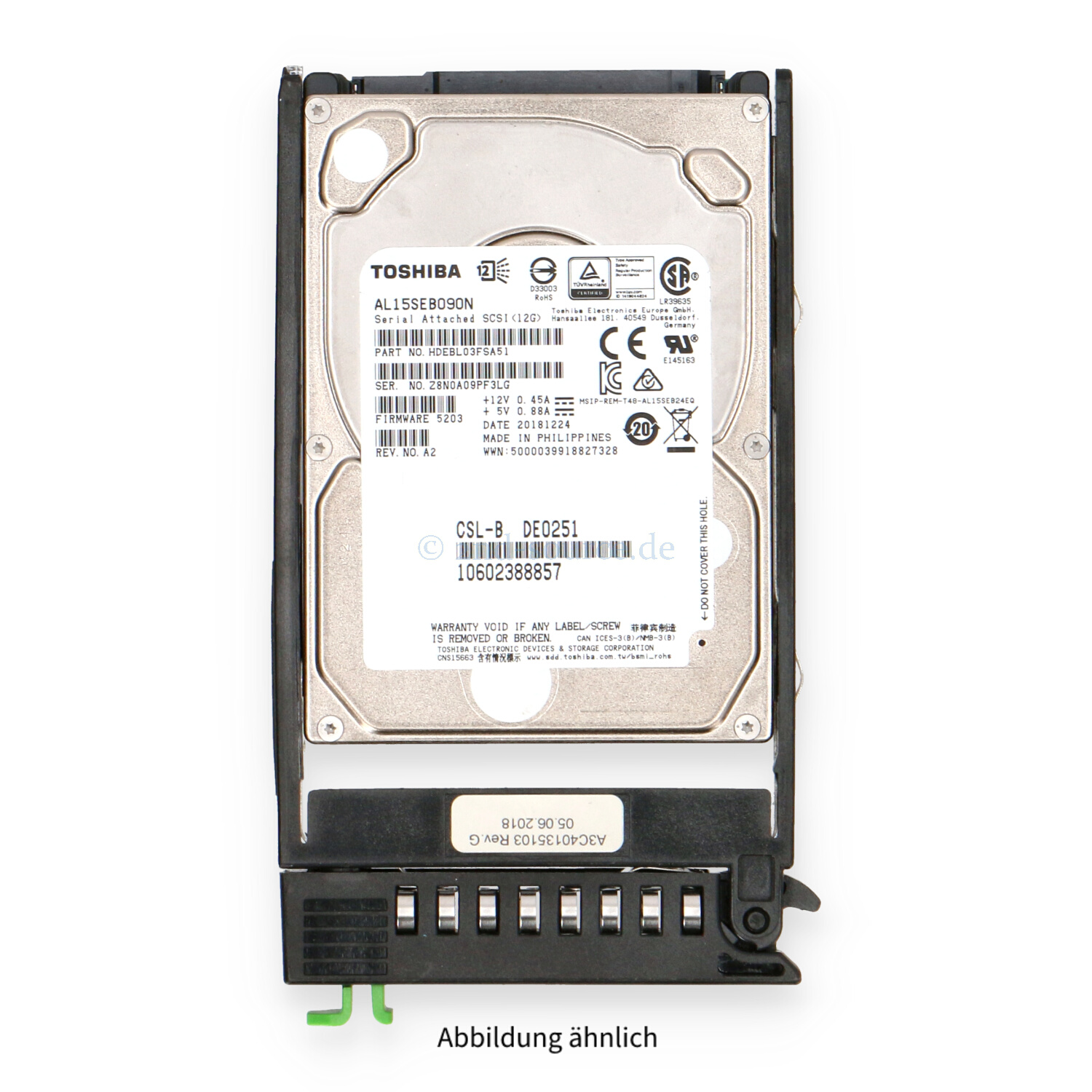 Fujitsu 900GB 10k SAS 12G SFF HotPlug HDD 10602388857 S26461-F5550-L190 38062890