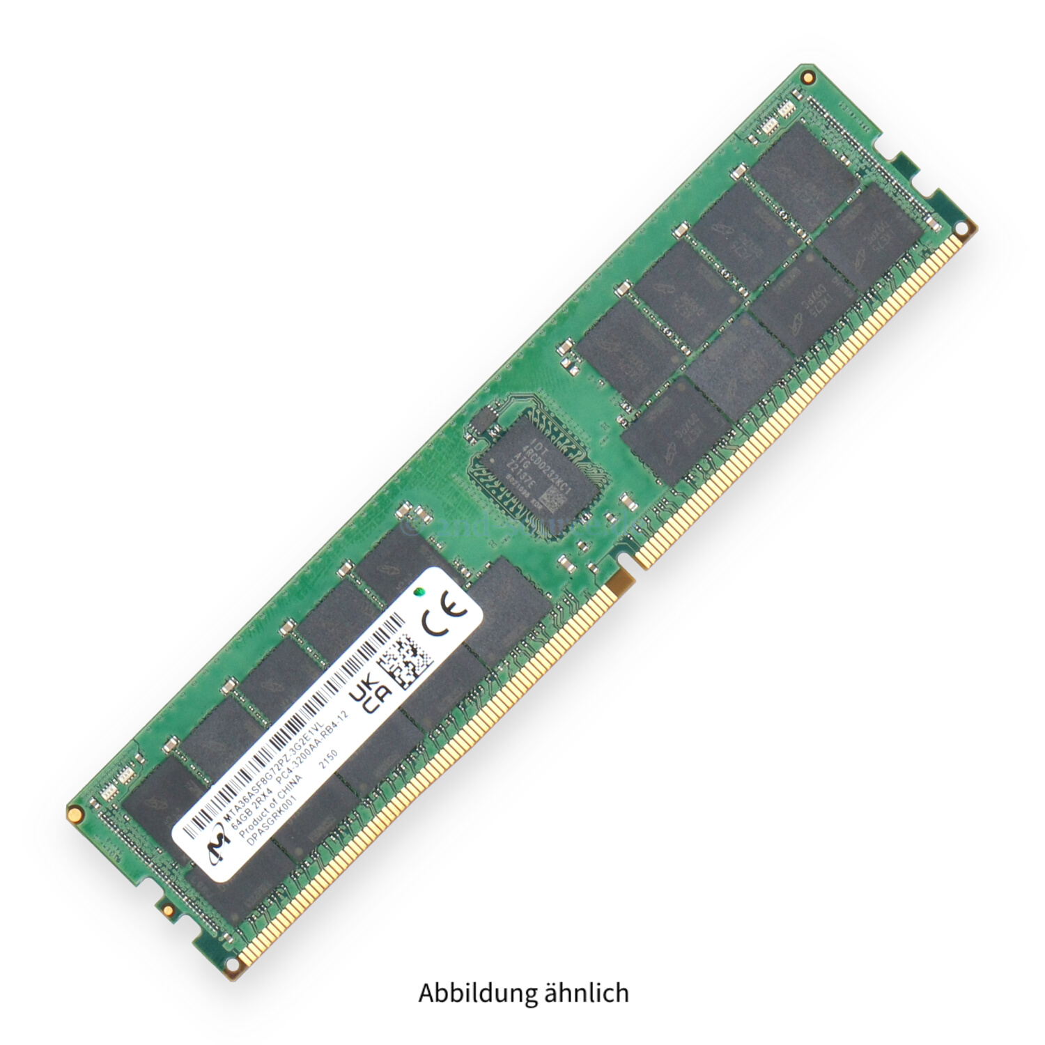 Micron 64GB PC4-25600AA-R DIMM Dual Rank x4 (DDR4-3200) Registered ECC MTA36ASF8G72PZ-3G2E1