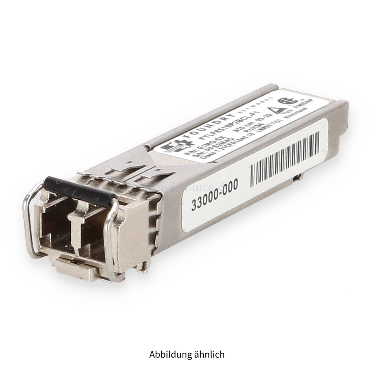 Foundry 1GbE SFP 850nm Short Wave Transceiver Module E1MG-SX Foundry 1GbE SFP 850nm Short Wave Transceiver Module E1MG-SX