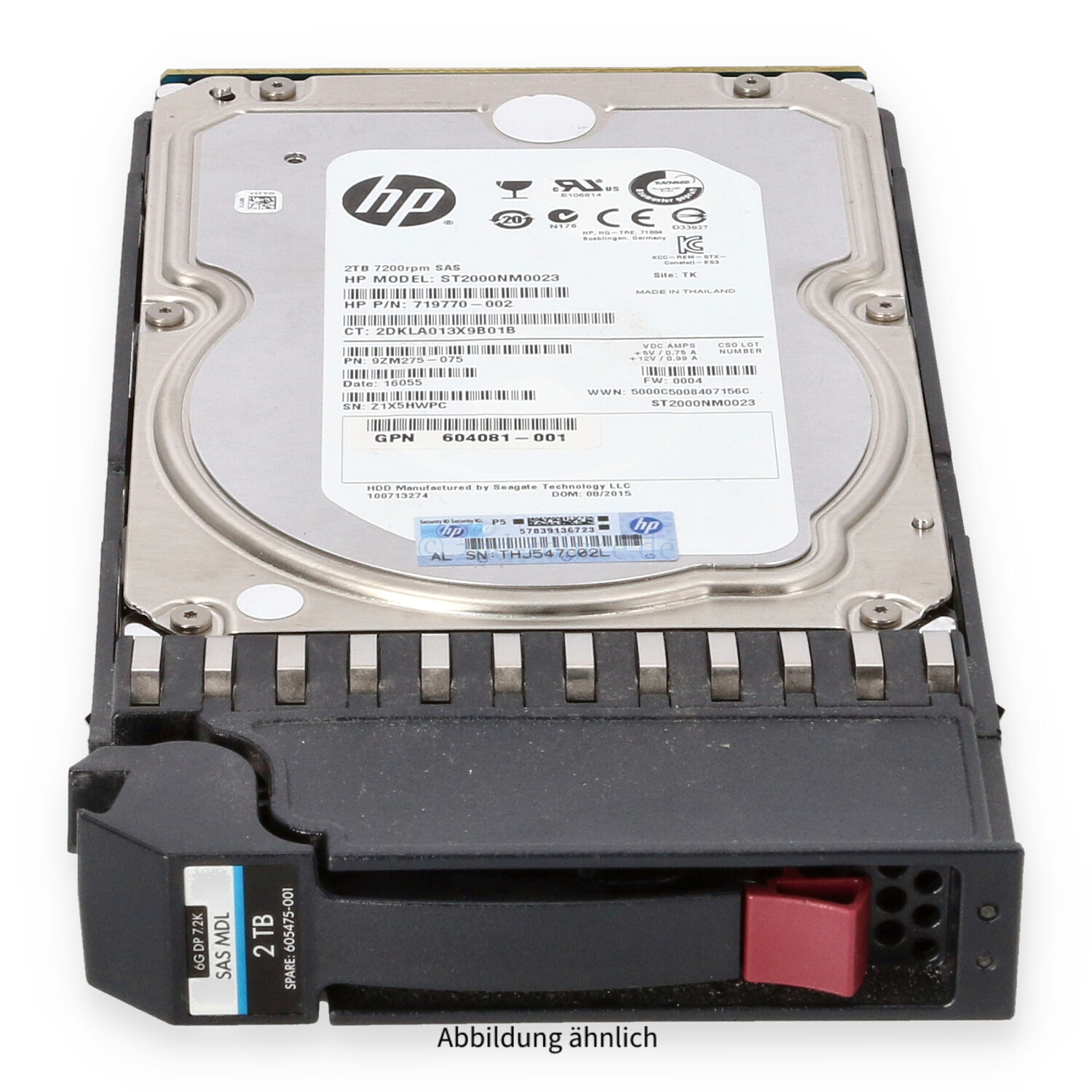 HPE 2TB 7.2k SAS 6G LFF DP HotPlug HDD StorageWorks P2000 G3 AW555A 605475-001