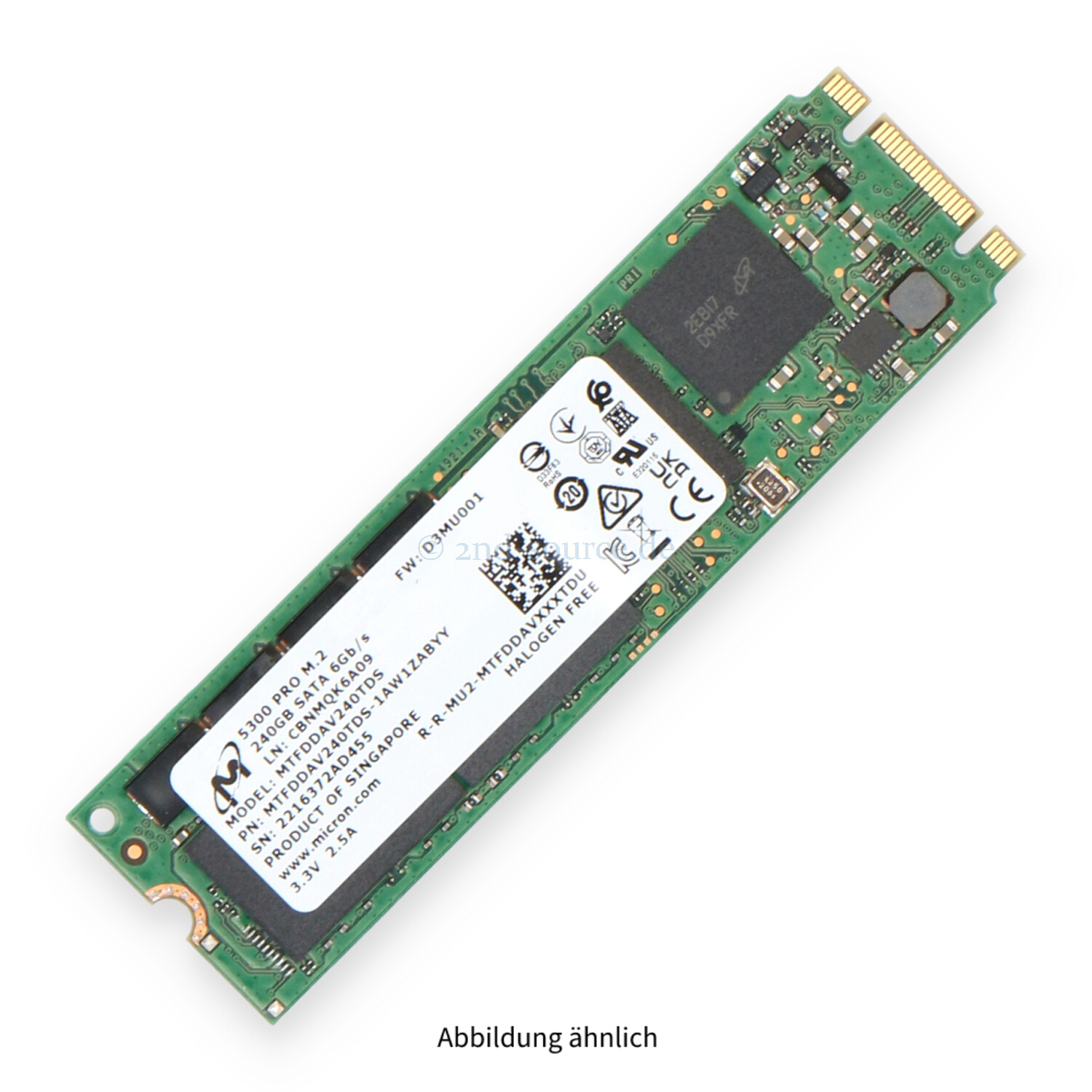 Micron 240GB SATA 6G M.2 SSD MTFDDAV240TDS-1AW1ZABYY