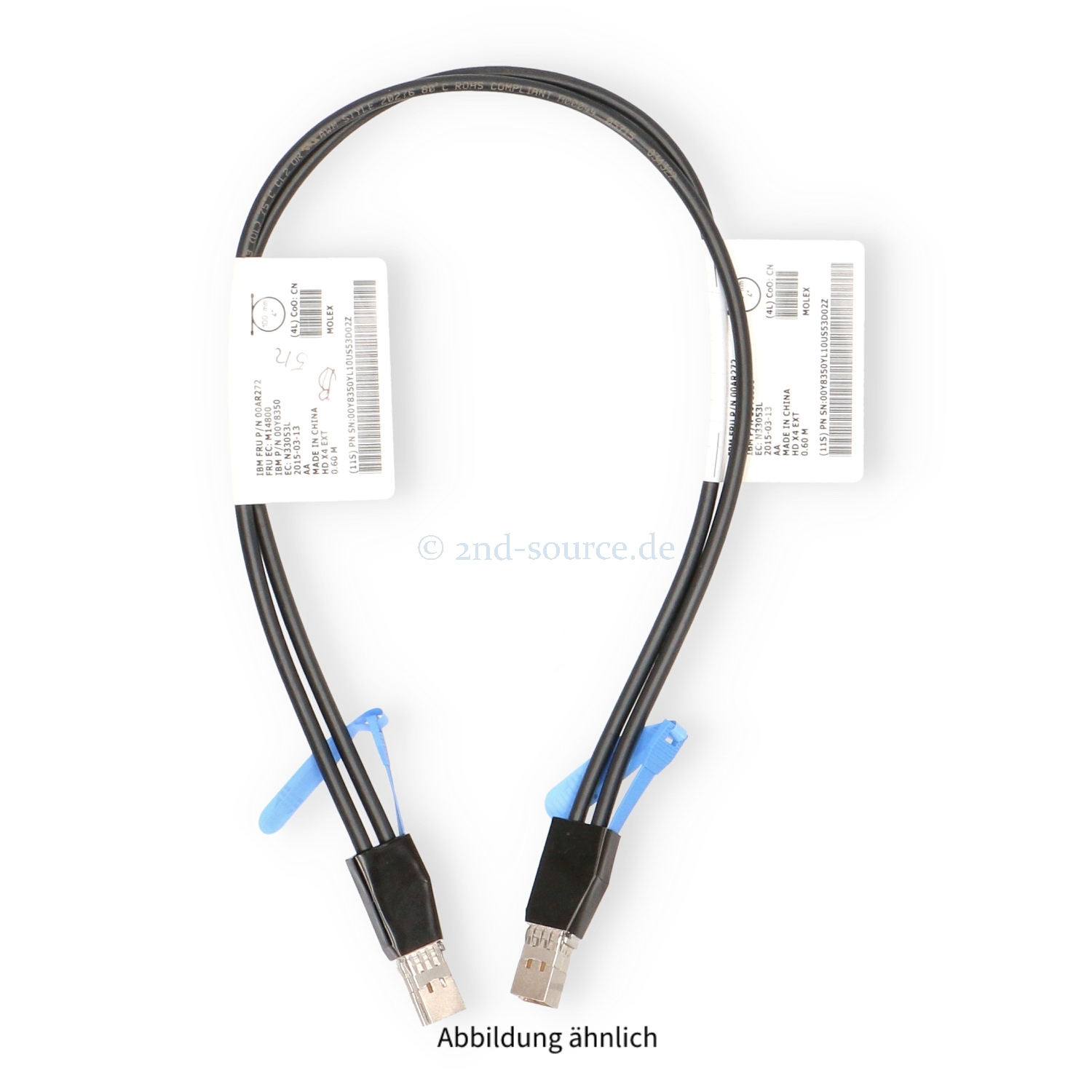 IBM 0.60m 12G Mini SAS SFF-8644 to SFF-8644 Cable 00AR272 00Y8350 IBM 0.60m 12G Mini SAS SFF-8644 to SFF-8644 Cable 00AR272 00Y8350