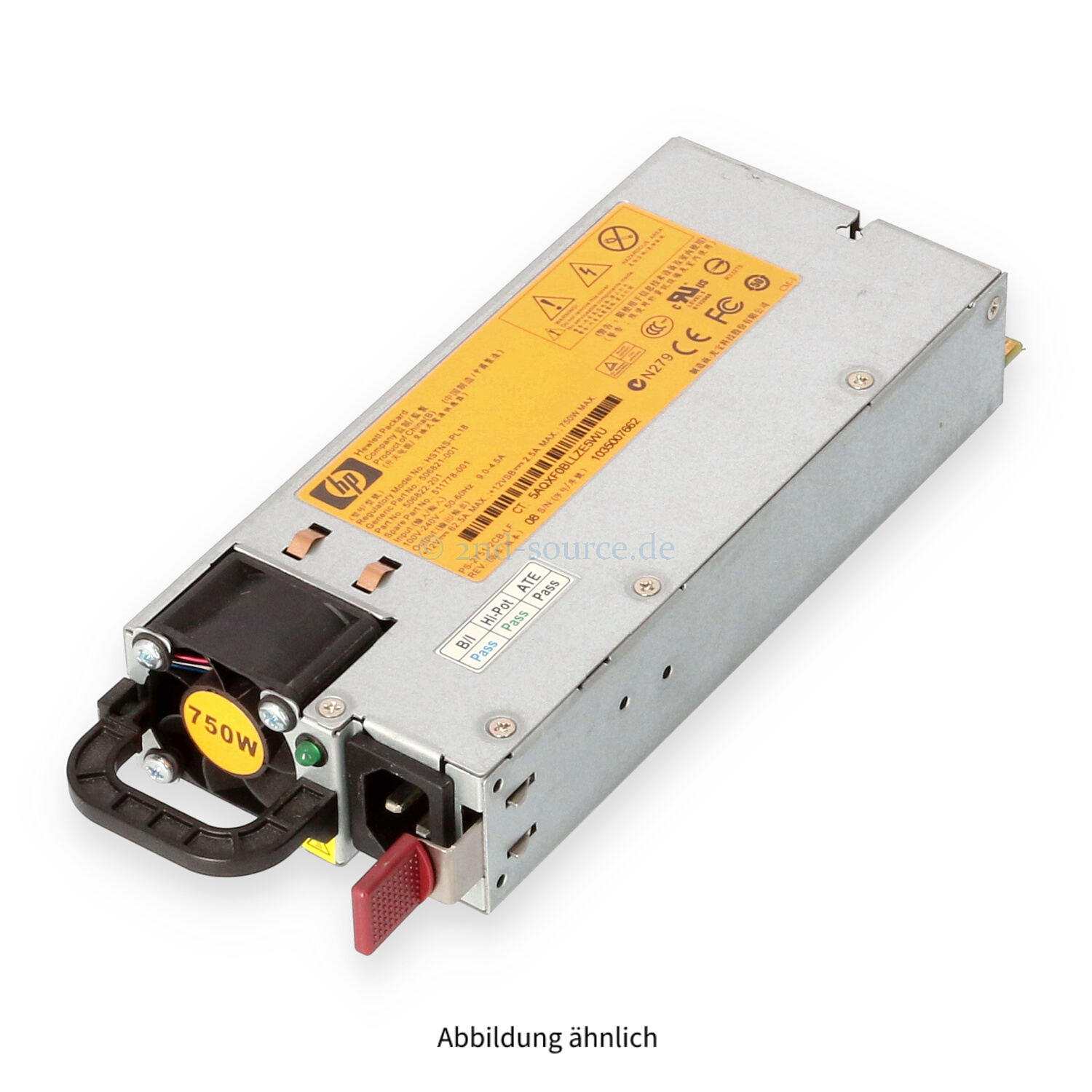HPE 750W HotPlug Power Supply 512327-B21 511778-001 HPE 750W HotPlug Power Supply 512327-B21 511778-001