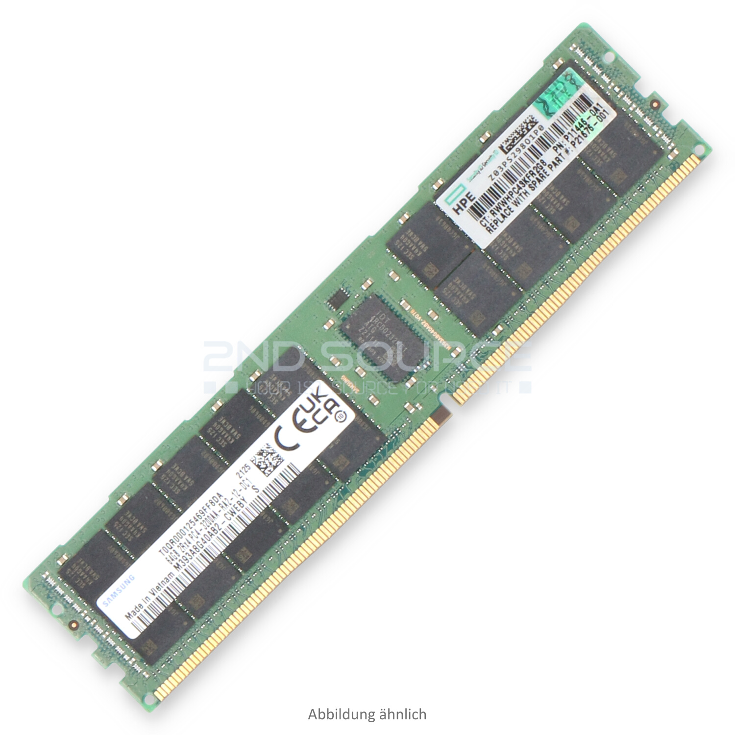 HPE 64GB PC4-25600AA-R Dual Rank x4 (DDR4-3200) Registered ECC P06035-B21 P11446-0A1 P21676-001
