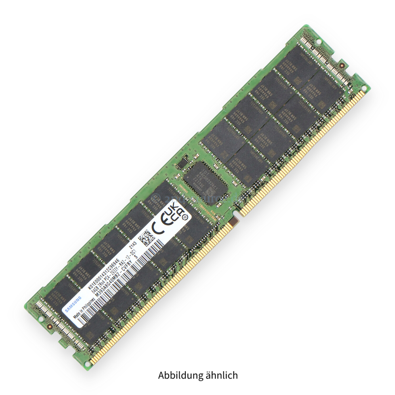 Samsung 64GB PC4-23466Y-R DIMM Dual Rank x4 (DDR4-2933) Registered ECC M393A8G40MB2-CVF