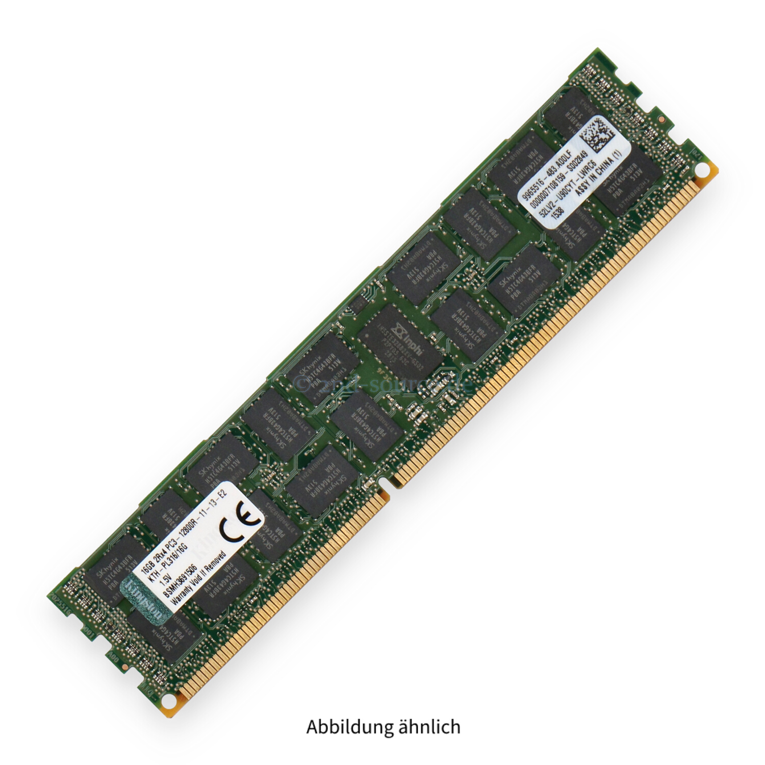 Kingston 16GB PC3-12800R DIMM Dual Rank x4 (DDR3-1600) Registered ECC KTH-PL316/16G 9965516-115.A00LF
