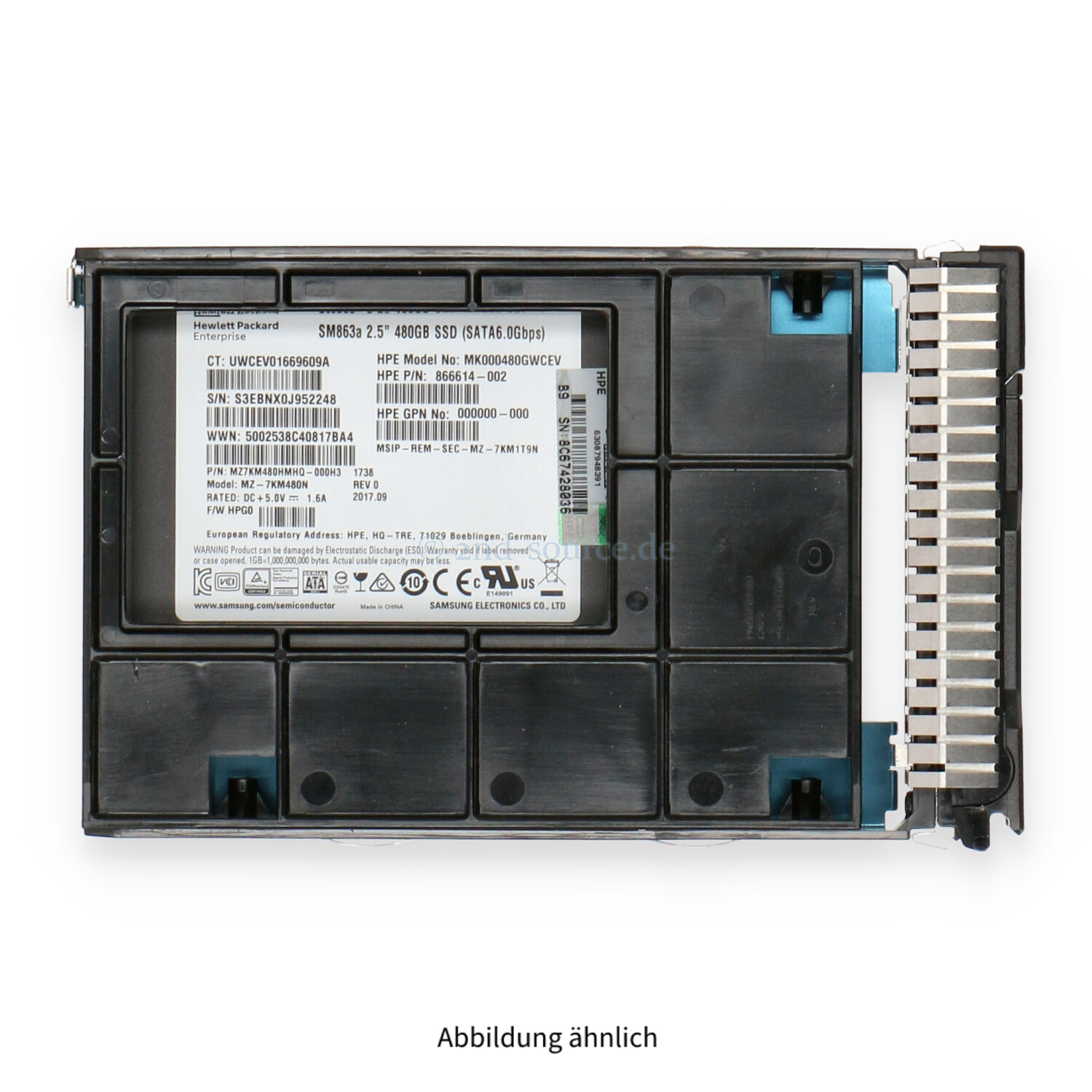 HPE 480GB SATA 6G LFF Mixed Use SC HotPlug SSD 872346-B21 872519-001