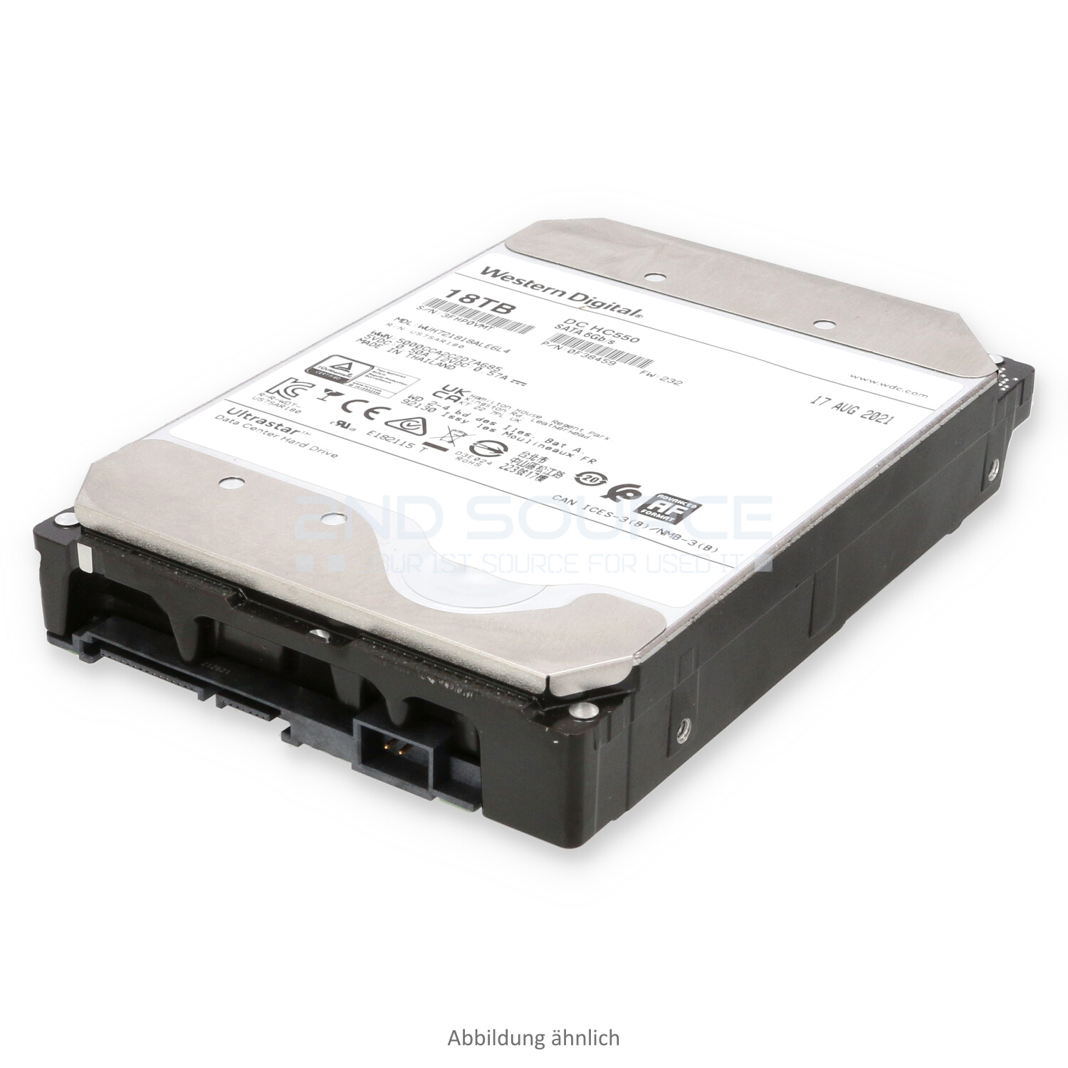 Western Digital 18TB 7.2k SATA 6G LFF HDD WUH721818ALE6L4 0F38459