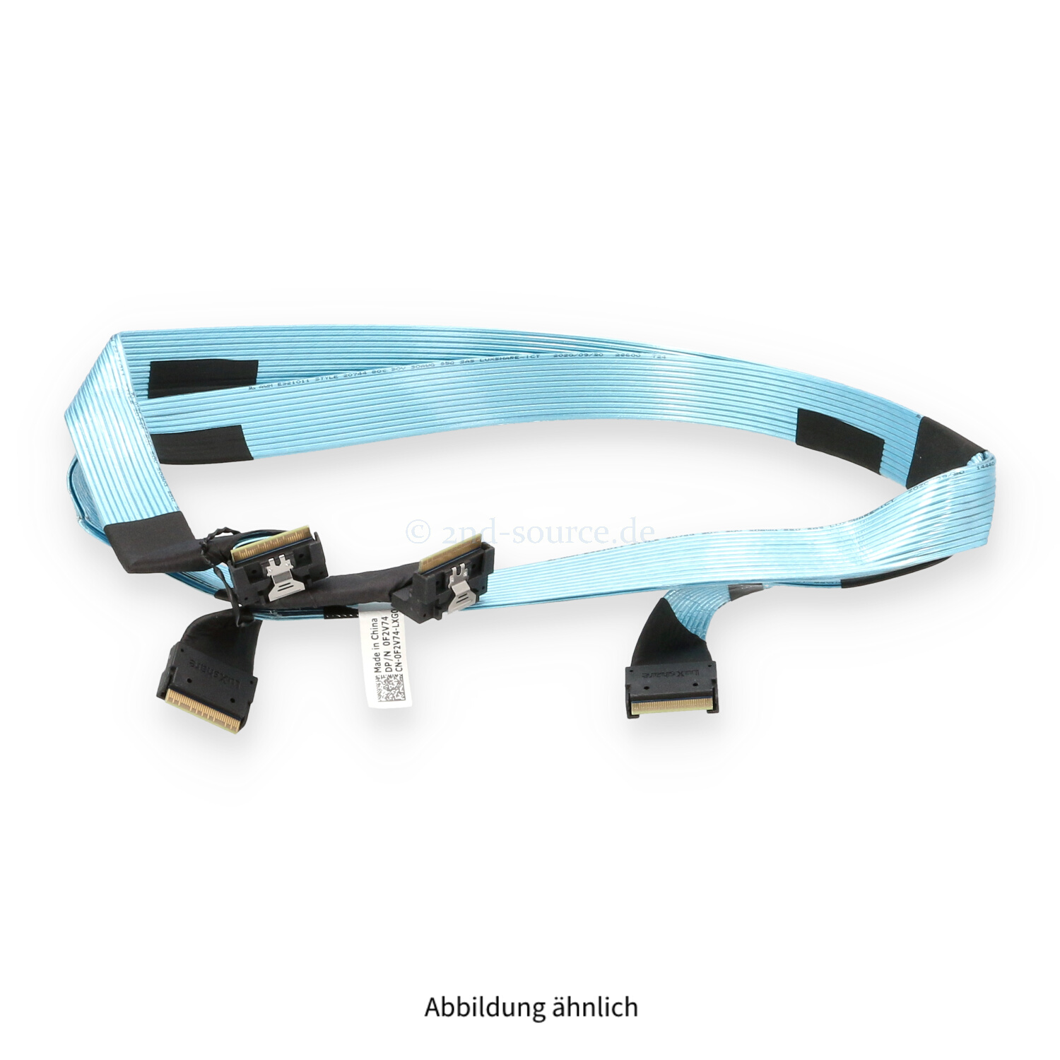 Dell 0.75/0.65m 2x SFF-8654 to 2x SFF-8654 Port 2-5 NVMe Cable R640 F2V74 0F2V74