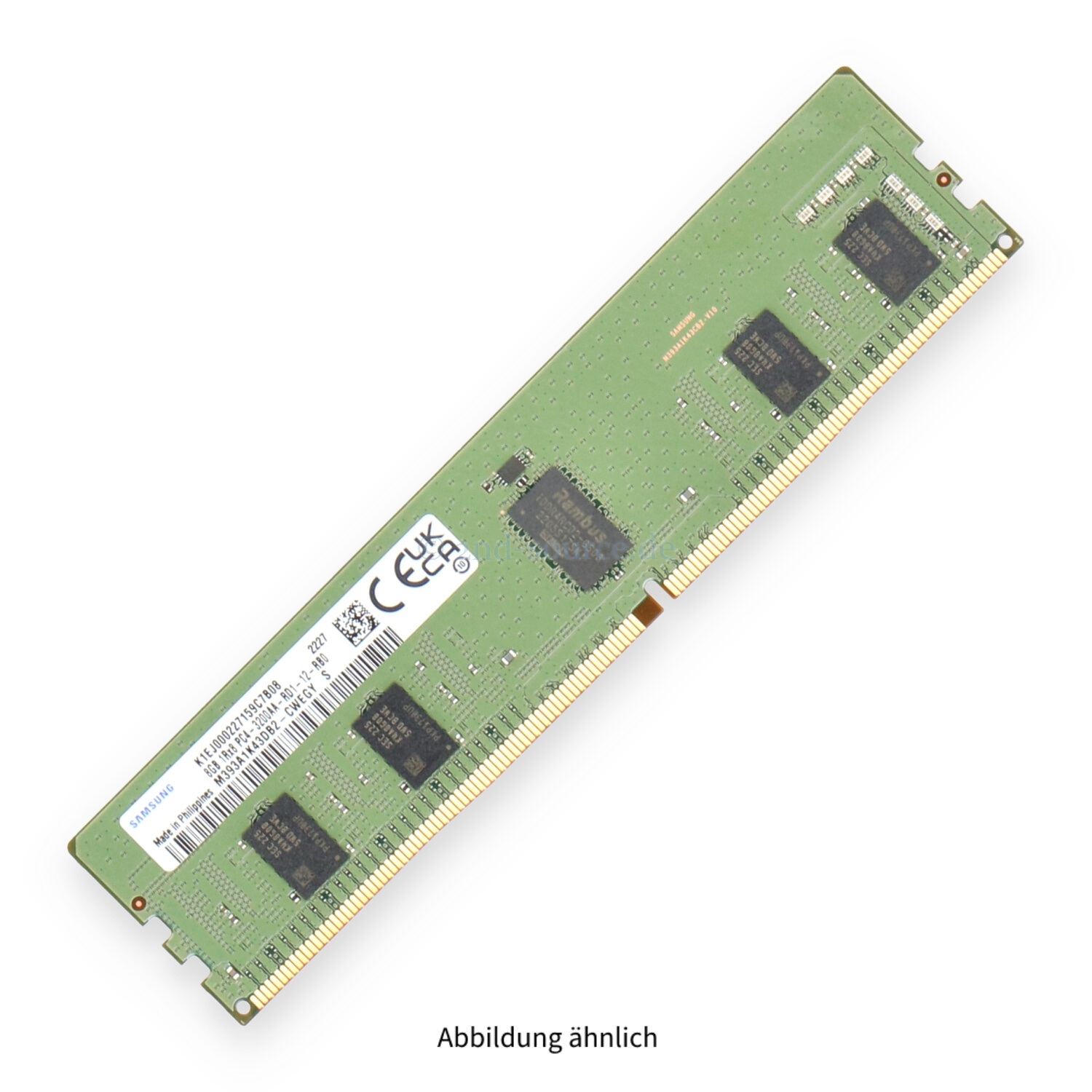 Samsung 8GB PC4-25600AA-R DIMM Single Rank x8 (DDR4-3200) Registered ECC M393A1K43DB2-CWE