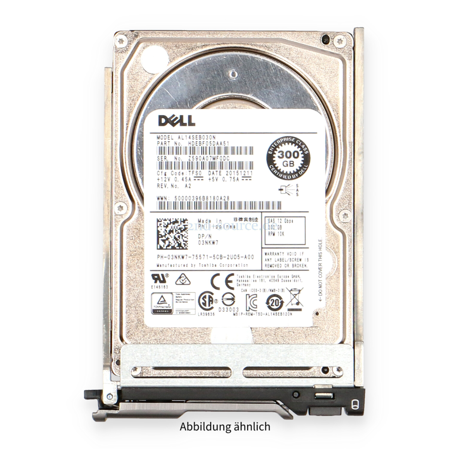 Dell 300GB 10k SAS 12G SFF HotPlug HDD 3NKW7 03NKW7