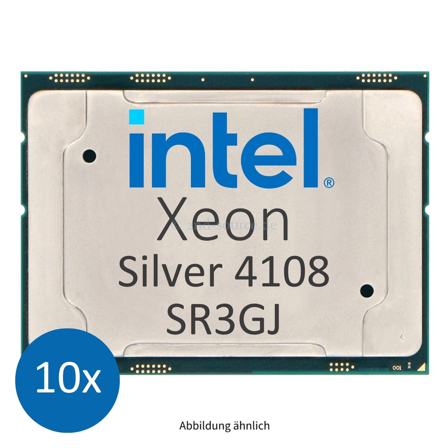 10x Intel Xeon Silver 4108 1.80GHz 11MB 8-Core CPU 85W SR3GJ CD8067303561500