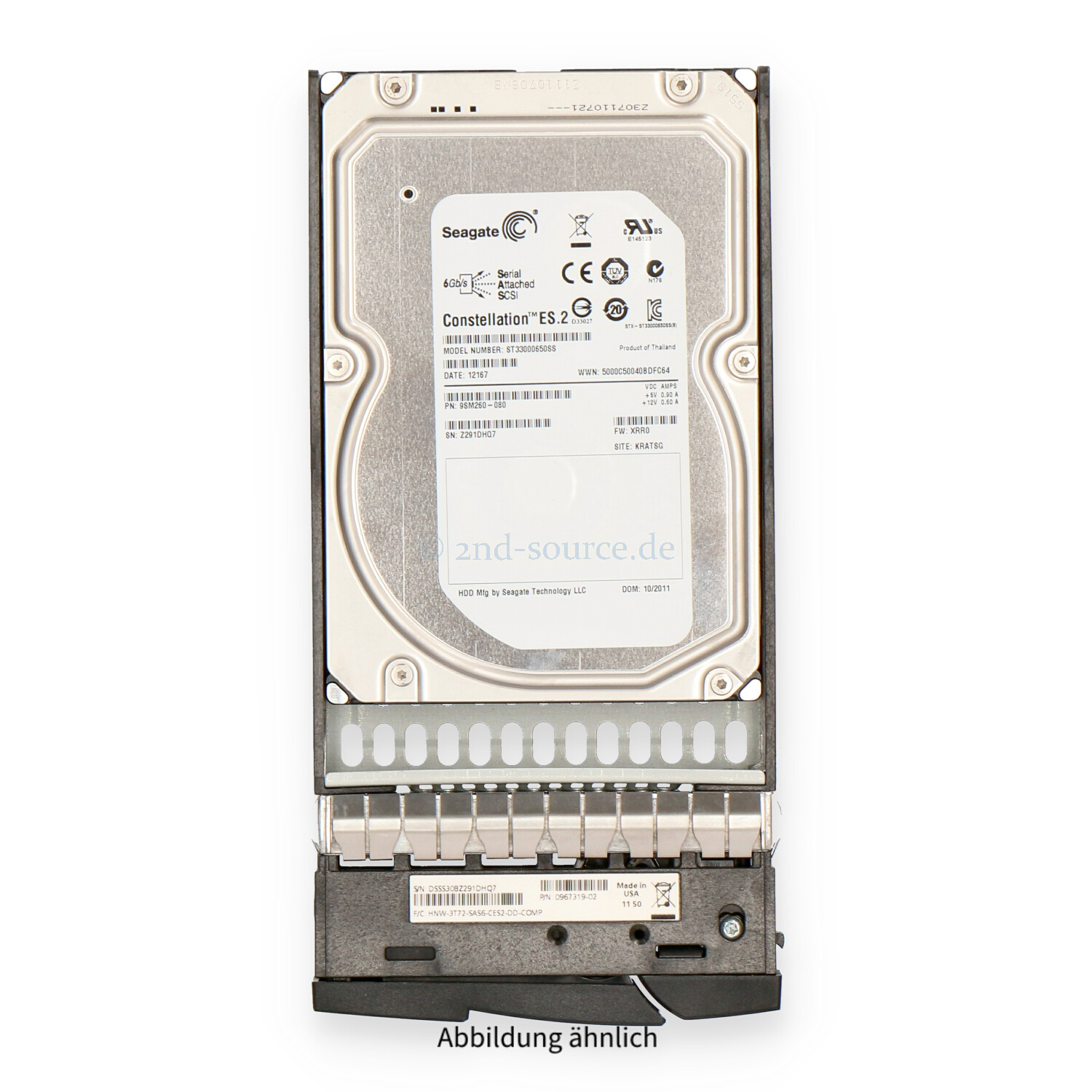 Dell 3TB 7.2k SAS 6G LFF HotPlug HDD Compellent 0967319-02