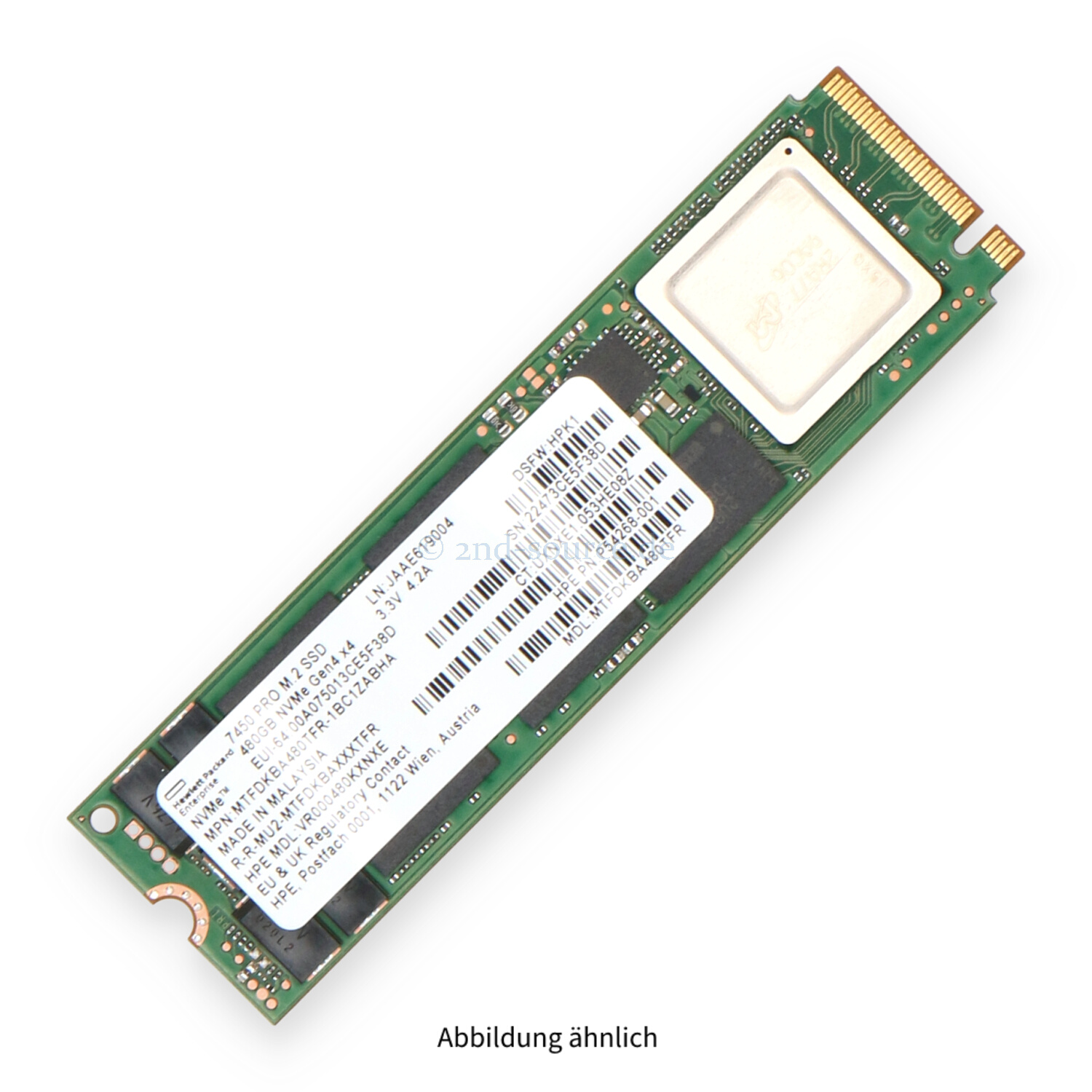 HPE 480GB NVMe Read Intensive M.2 SSD P54268-001 P41123-001