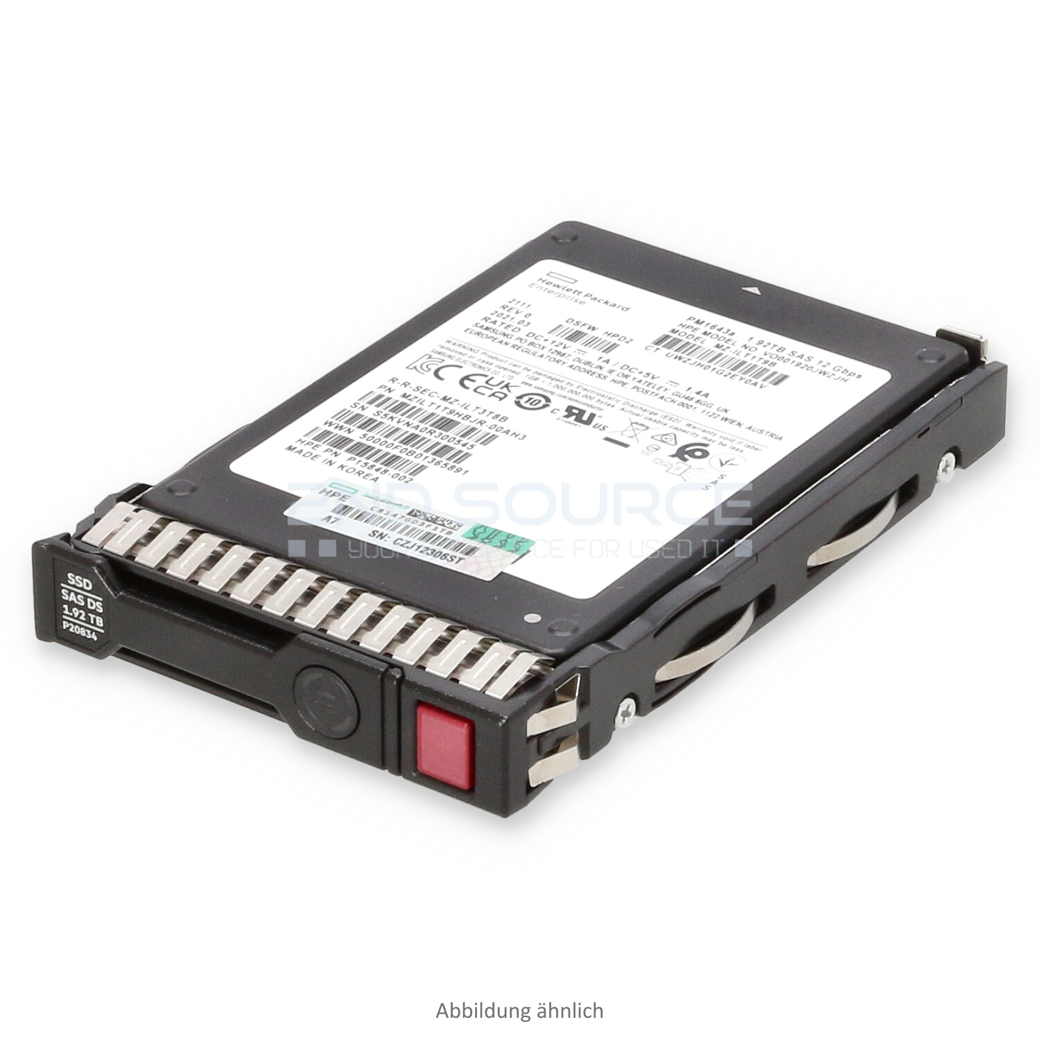 HPE 1.92TB SAS 12G SFF Read Intensive SC HotPlug SSD P19905-B21 P20834-001 P15848-002