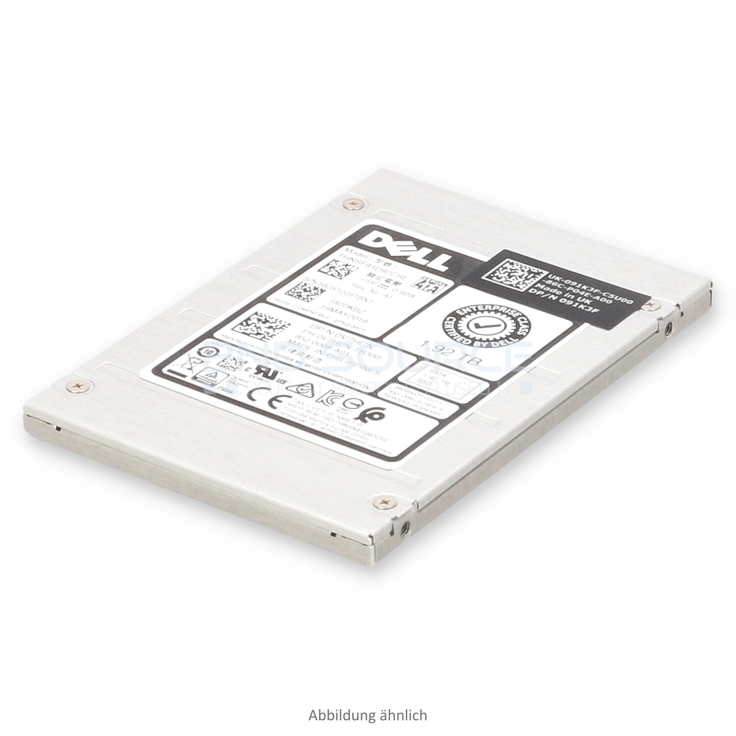 Dell 1.92TB SATA 6G SFF Read Intensive HotPlug SSD 0V7HCN V7HCN